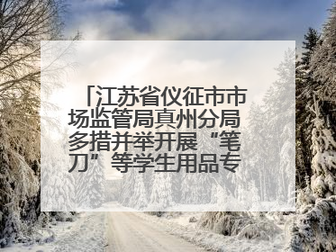 江苏省仪征市市场监管局真州分局多措并举开展“笔刀”等学生用品专项检查