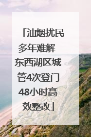 油烟扰民多年难解 东西湖区城管4次登门48小时高效整改