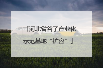 河北省谷子产业化示范基地“扩容”