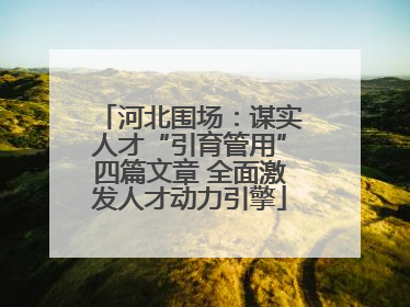 河北围场：谋实人才“引育管用”四篇文章 全面激发人才动力引擎