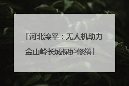 河北滦平：无人机助力金山岭长城保护修缮