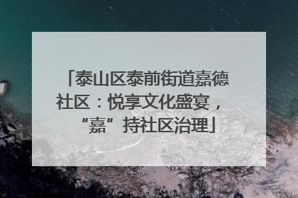 泰山区泰前街道嘉德社区：悦享文化盛宴，“嘉”持社区治理