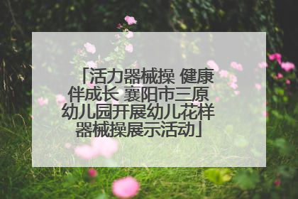 活力器械操 健康伴成长 襄阳市三原幼儿园开展幼儿花样器械操展示活动