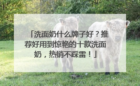 洗面奶什么牌子好？推荐好用到惊艳的十款洗面奶，热销不踩雷！