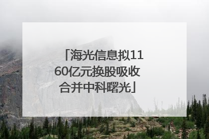 海光信息拟1160亿元换股吸收合并中科曙光