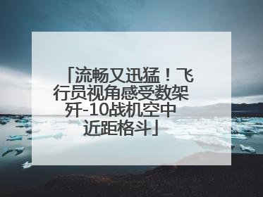 流畅又迅猛！飞行员视角感受数架歼-10战机空中近距格斗