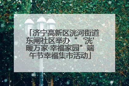 济宁高新区洸河街道东闸社区举办“‘洸’暖万家·幸福家园”端午节幸福集市活动