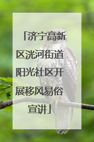 济宁高新区洸河街道阳光社区开展移风易俗宣讲