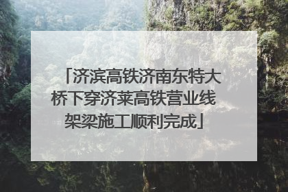 济滨高铁济南东特大桥下穿济莱高铁营业线架梁施工顺利完成