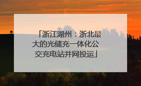 浙江湖州：浙北最大的光储充一体化公交充电站并网投运