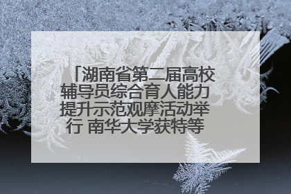 湖南省第二届高校辅导员综合育人能力提升示范观摩活动举行 南华大学获特等奖和一等奖