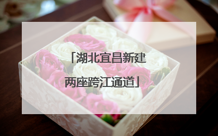 湖北宜昌新建两座跨江通道
