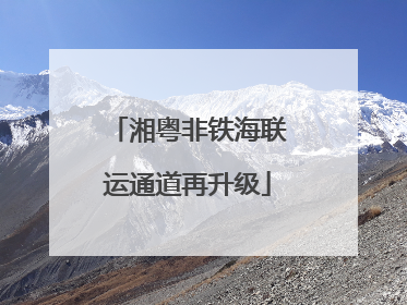 湘粤非铁海联运通道再升级