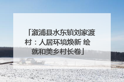 溆浦县水东镇刘家渡村：人居环境焕新 绘就和美乡村长卷