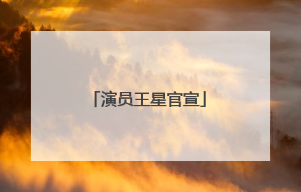 演员王星官宣
