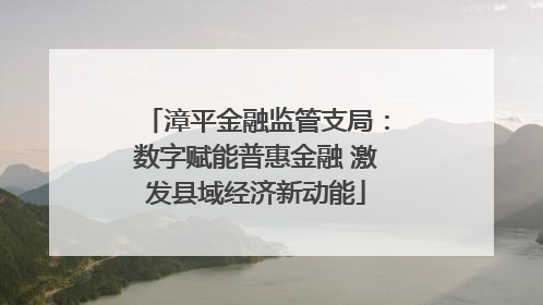 漳平金融监管支局：数字赋能普惠金融 激发县域经济新动能