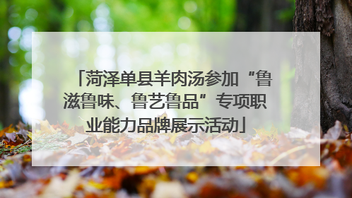 菏泽单县羊肉汤参加“鲁滋鲁味、鲁艺鲁品”专项职业能力品牌展示活动