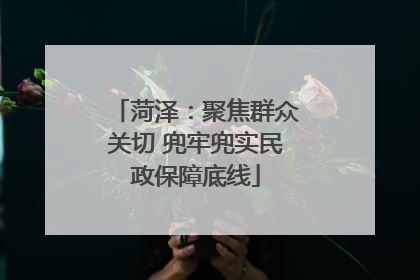 菏泽：聚焦群众关切 兜牢兜实民政保障底线