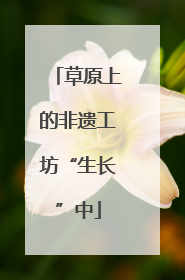 草原上的非遗工坊“生长”中