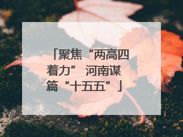 聚焦“两高四着力” 河南谋篇“十五五”