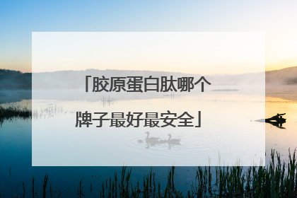 胶原蛋白肽哪个牌子最好最安全