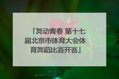 舞动青春 第十七届北京市体育大会体育舞蹈比赛开赛