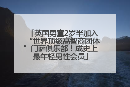 英国男童2岁半加入“世界顶级高智商团体”门萨俱乐部！成史上最年轻男性会员