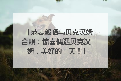 范志毅晒与贝克汉姆合照：惊喜偶遇贝克汉姆，美好的一天！