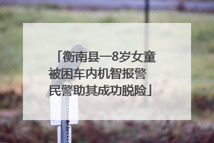 衡南县一8岁女童被困车内机智报警 民警助其成功脱险