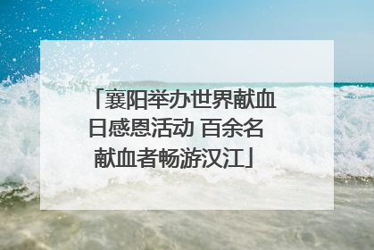 襄阳举办世界献血日感恩活动 百余名献血者畅游汉江