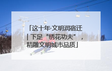 这十年·文明润宿迁｜下足“绣花功夫”，精雕文明城市品质