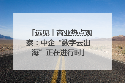 远见丨商业热点观察：中企“数字云出海”正在进行时