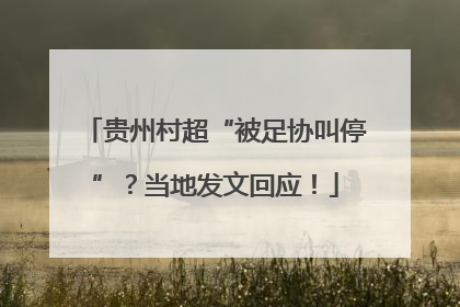 贵州村超“被足协叫停”？当地发文回应！