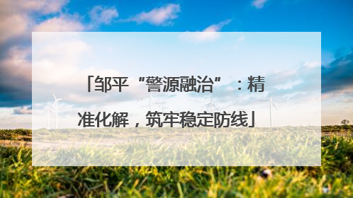 邹平“警源融治”：精准化解，筑牢稳定防线
