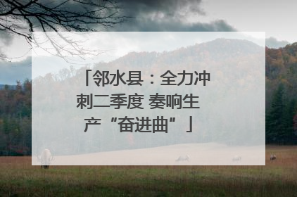 邻水县：全力冲刺二季度 奏响生产“奋进曲”
