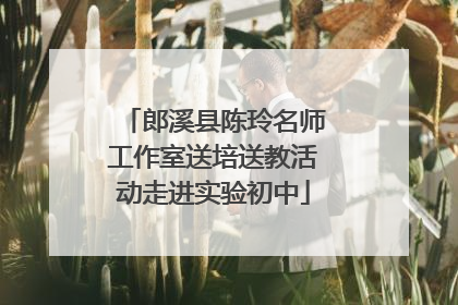 郎溪县陈玲名师工作室送培送教活动走进实验初中