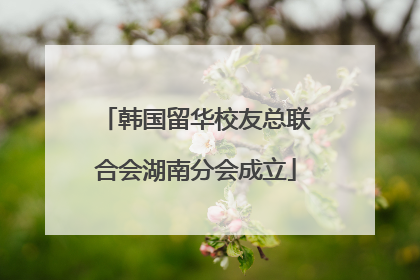 韩国留华校友总联合会湖南分会成立