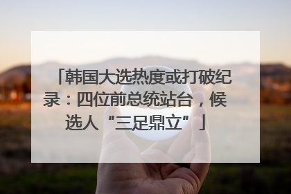 韩国大选热度或打破纪录：四位前总统站台，候选人“三足鼎立”