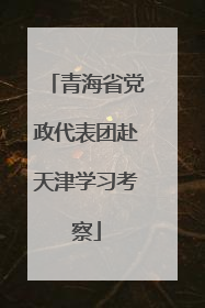 青海省党政代表团赴天津学习考察