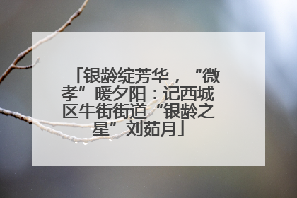 银龄绽芳华，“微孝”暖夕阳：记西城区牛街街道“银龄之星”刘茹月