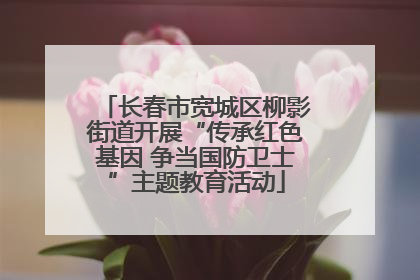 长春市宽城区柳影街道开展“传承红色基因 争当国防卫士”主题教育活动