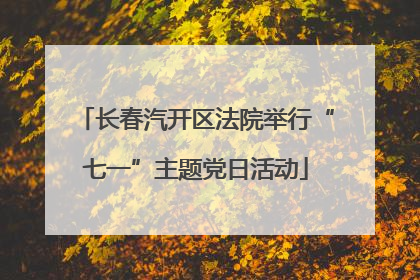 长春汽开区法院举行“七一”主题党日活动