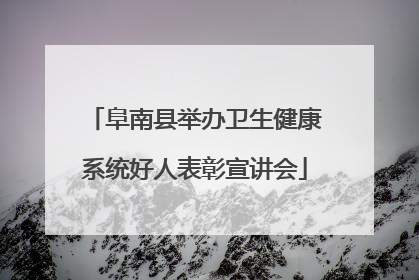 阜南县举办卫生健康系统好人表彰宣讲会