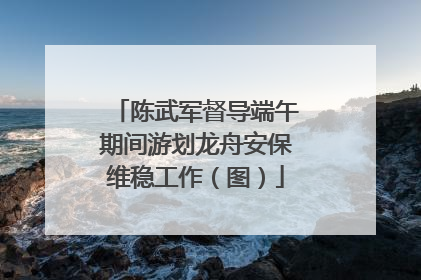 陈武军督导端午期间游划龙舟安保维稳工作（图）