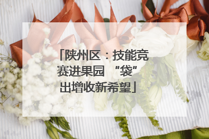 陕州区：技能竞赛进果园 “袋”出增收新希望