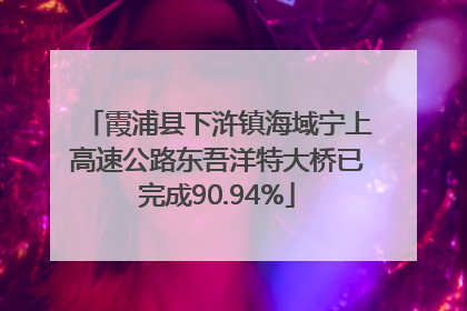 霞浦县下浒镇海域宁上高速公路东吾洋特大桥已完成90.94%