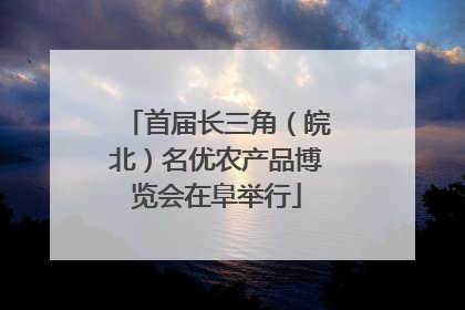 首届长三角（皖北）名优农产品博览会在阜举行
