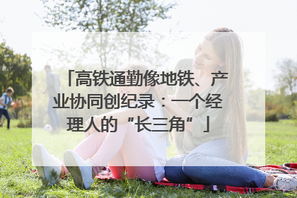 高铁通勤像地铁、产业协同创纪录：一个经理人的“长三角”