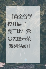 黄金谷学校开展“三亮三比”党员先锋示范系列活动