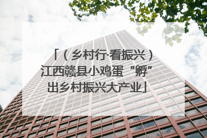 （乡村行·看振兴）江西赣县小鸡蛋“孵”出乡村振兴大产业